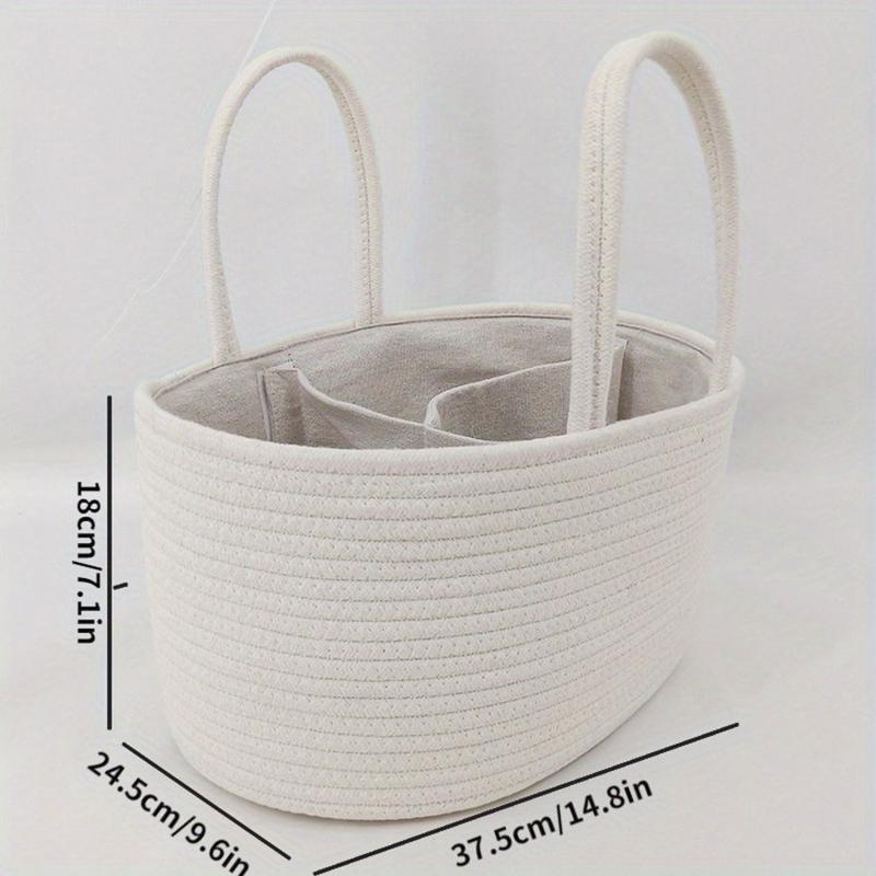 Multifunctional Travel Out Portable Mommy Bag Cotton Rope Diaper Bag Diaper Storage Bag Baby Diaper Storage Basket 3