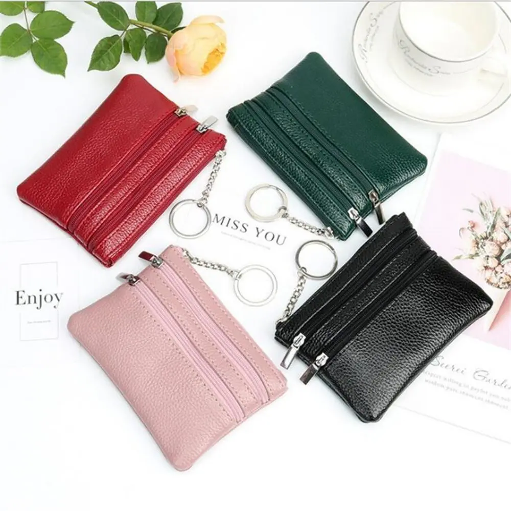 Classic Mini PU Leather Multifunctional Zipper Multilayer Women Coin Purse Korean Money Bag Card Holder Small Purse Wallets