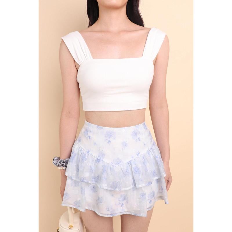 NEW BEGINNINGS TIER SKORTS IN BLUE 7