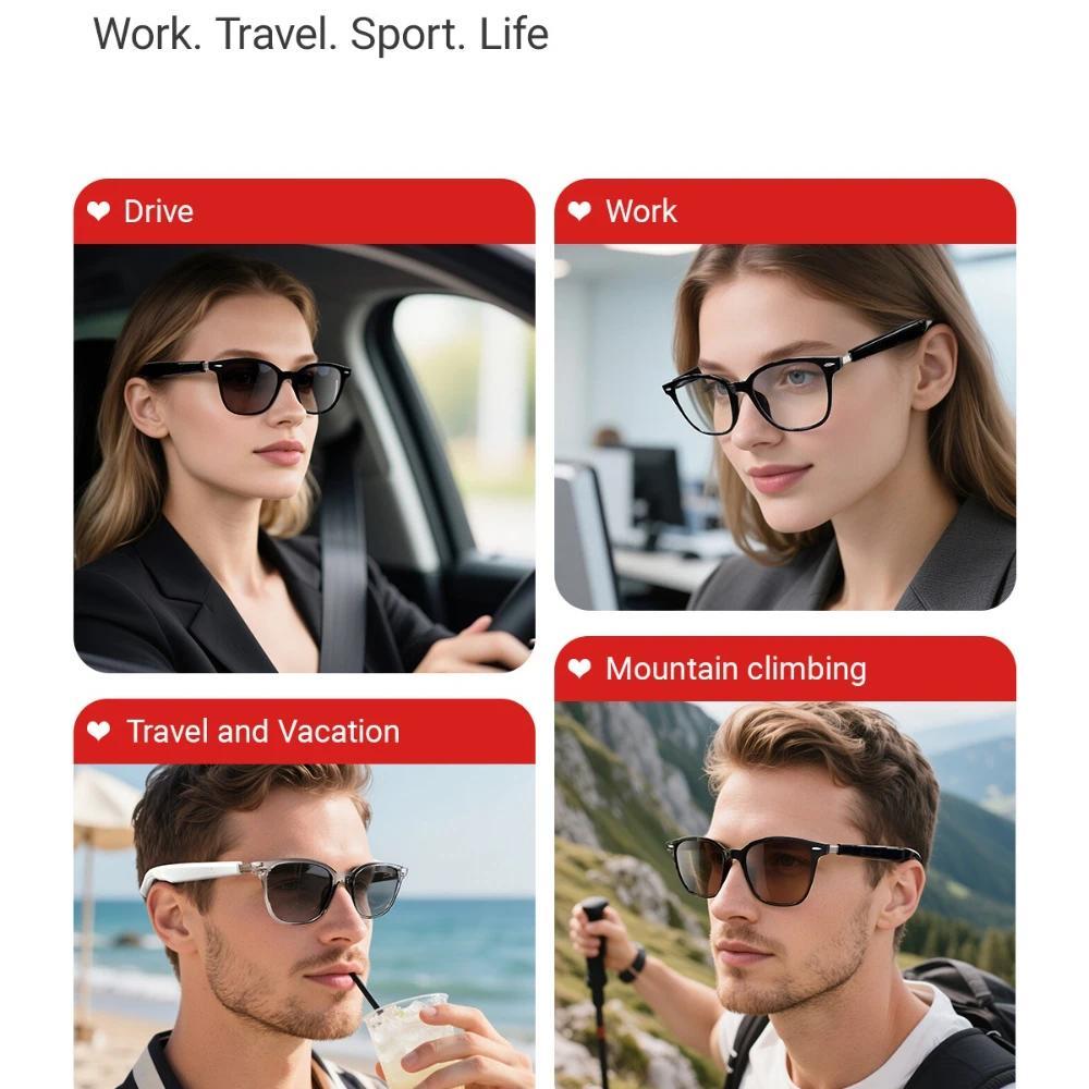 GT-35 Smart wireless anti-blue light glassesTranslation Sunglasses Voice Remote Control Music Eyewear Waterproof Eyeglasses