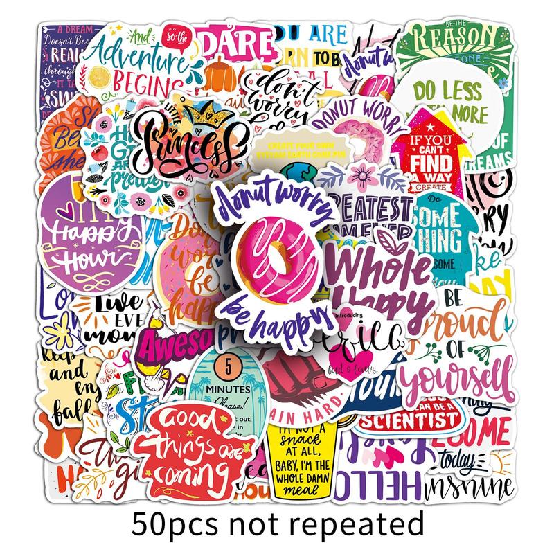 Product Introduction of [KW] 50 PCS Motivational Quote Stickers – Colorful Self-Empowerment & Hustle Vibes for Journals, Laptops & More 9