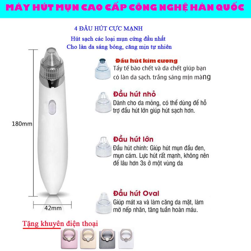 Máy Hút Mụn, Máy Hút Mụn Mini, Máy Hút Mụn Đầu Đen, Máy Làm Sạch Mụn. Hút Sạch Bụi bẩn, Bã Nhờn, Mụn Đầu Đen, Mụn Cám, Mụn Bọc, Mụn Mủ, Hút Sạch Mụn Sâu Bên Trong Da Mặt. Giúp cho làn da sạch, mịn màng . MUA NGAY!!! 1