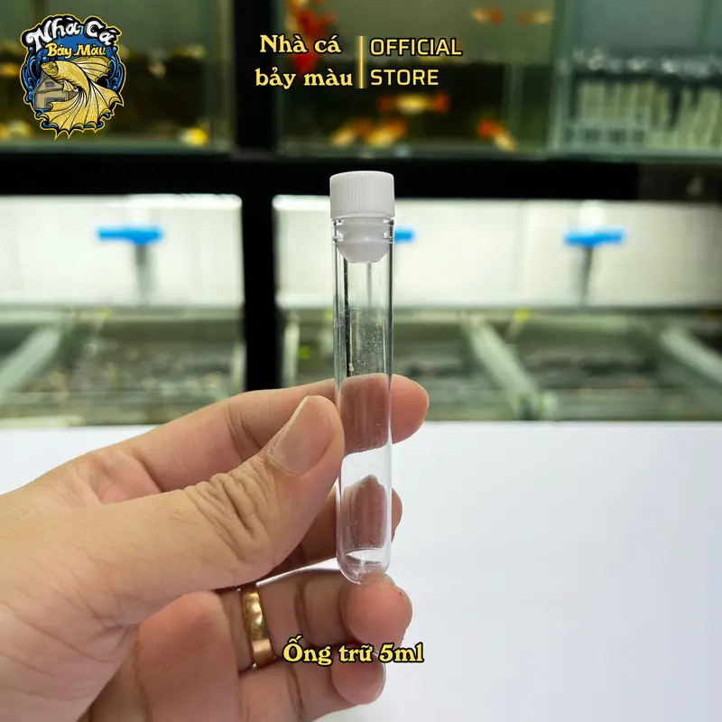Ống trữ artemia, nhựa mica có nắp đậy dung tích 5ml-15ml 0
