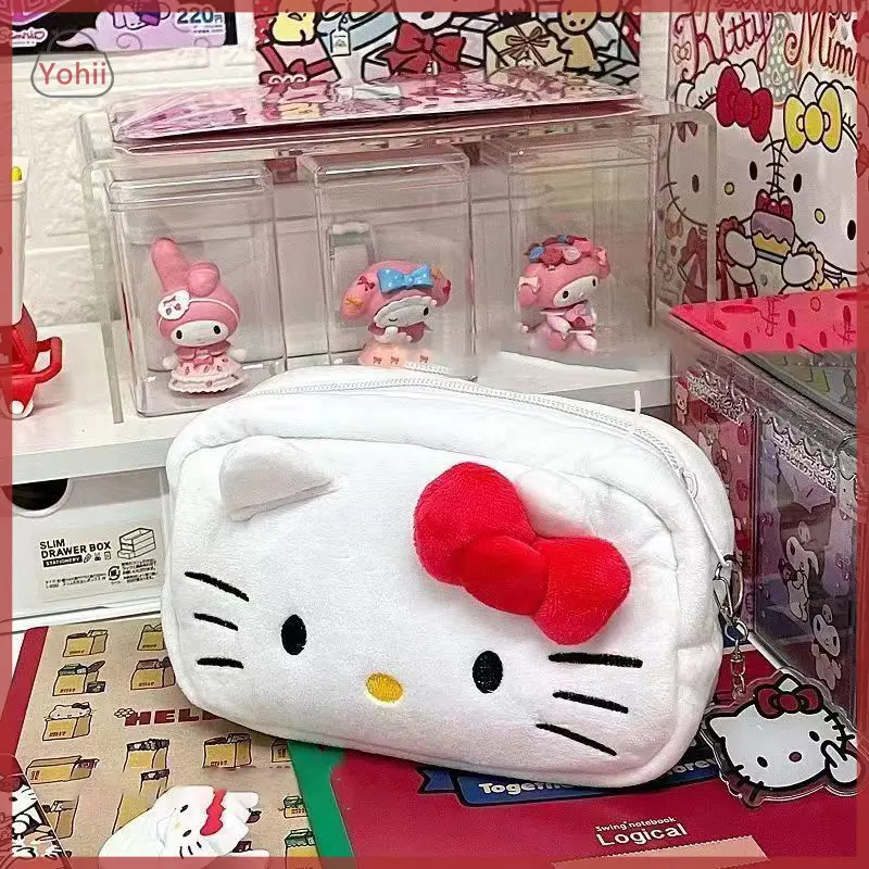 Hộp Đựng Bút Chì Nhồi Bông Hello Kitty Mèo, Thiết Kế Dễ Thương Sanrio, Cinnamoroll, Túi Đựng Mỹ Phẩm Trang Điểm, Dành Cho Bé Gái, Hộp Sắp Xếp, Văn Phòng Phẩm, Túi Đựng Đồ Du Lịch 7
