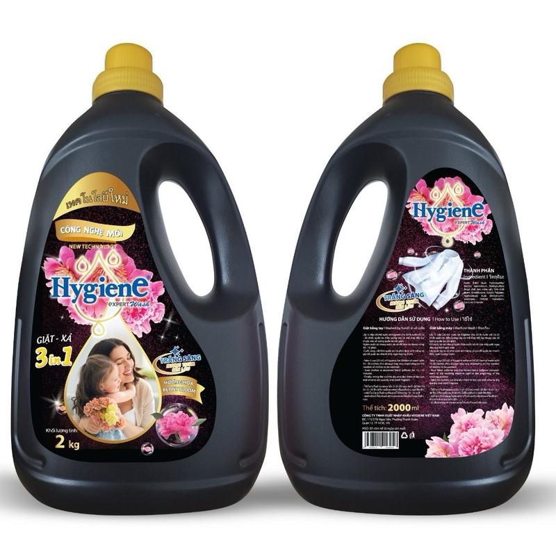 Trợ gía Combo 2 can -Nước giặt HygienE 3in1 2 ký 1can - Hàng VN sx theo Công nghệ Thái Lan lưu hương nước hoa thơm lâu 5 màu Làm Sạch