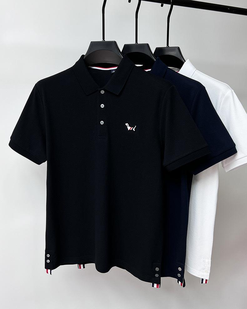 Product Introduction of Áo Thun ngắn Tay Cotton Mùa Hè, Quần Áo Cao Cấp, Dành Cho Nam Giới, Có Viền Xẻ Tà Ở Viền, Áo Polo Thường Ngày Hợp Xu hướng Tay Lửng 1