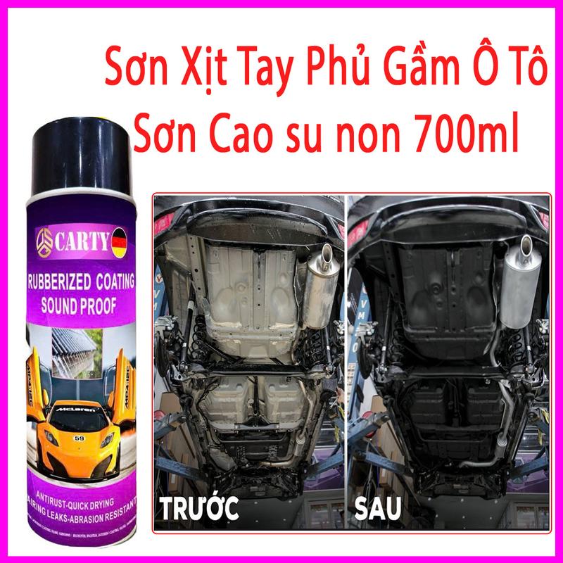 [ Màu Đen ] Sơn phủ gầm ô tô - Bình nén khí xịt tay 700ml - Sơn chống xét gỉ, chống ồn cho xe ô tô