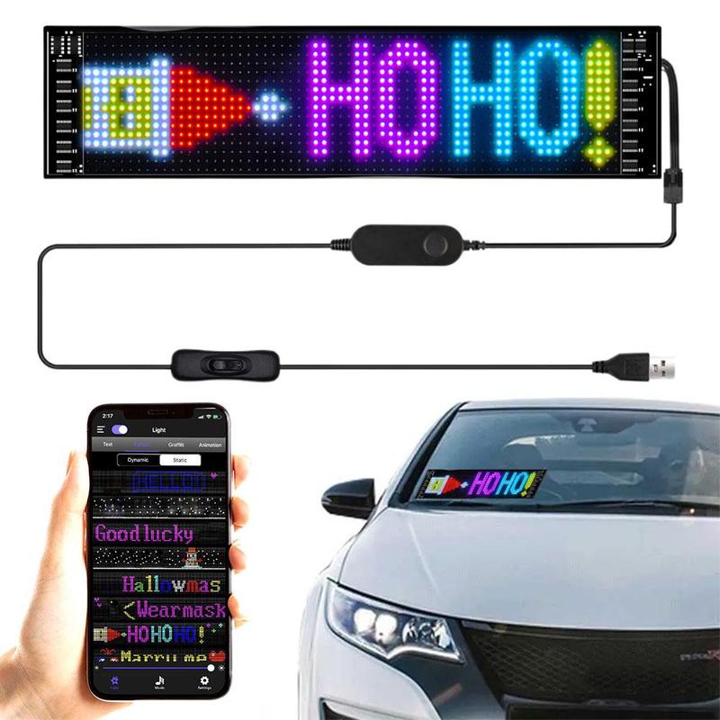 Product Introduction of Car LED Sign Bluetooth APP Control LED Message Scrolling Display Board F 9