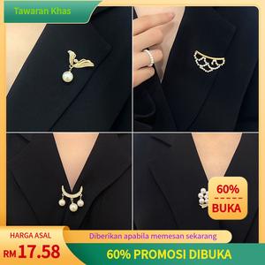 Kerongsang, Aksesori Sut Wanita, Cinching Pinggang, Alat Penting untuk Musim Panas, Kolar Pakaian Anti-pendedahan Mewah, Hiasan Pin Mutiara, Klip Rekaan Indah Clips