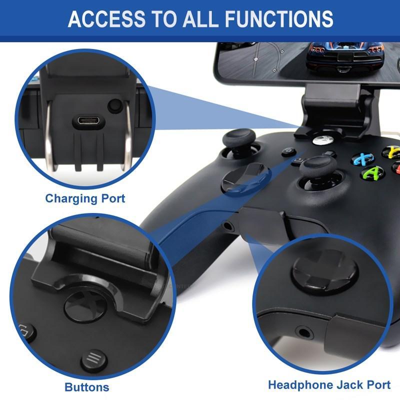 Adjustable Wireless Game Controller Holder, Universal Phone Mount Bracket for Gaming Controller, Gamepad Controller Clip Holder, Gaming Console Accessories for Xbox Series S/X 5