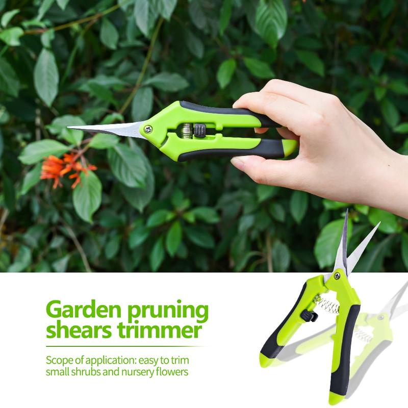 Product Introduction of Garden Pruning Shears Stainless Steel Pruning Tools Hand Pruner Cutter Grape Fruit Picking Weed Household Potted Branches Pruner 22