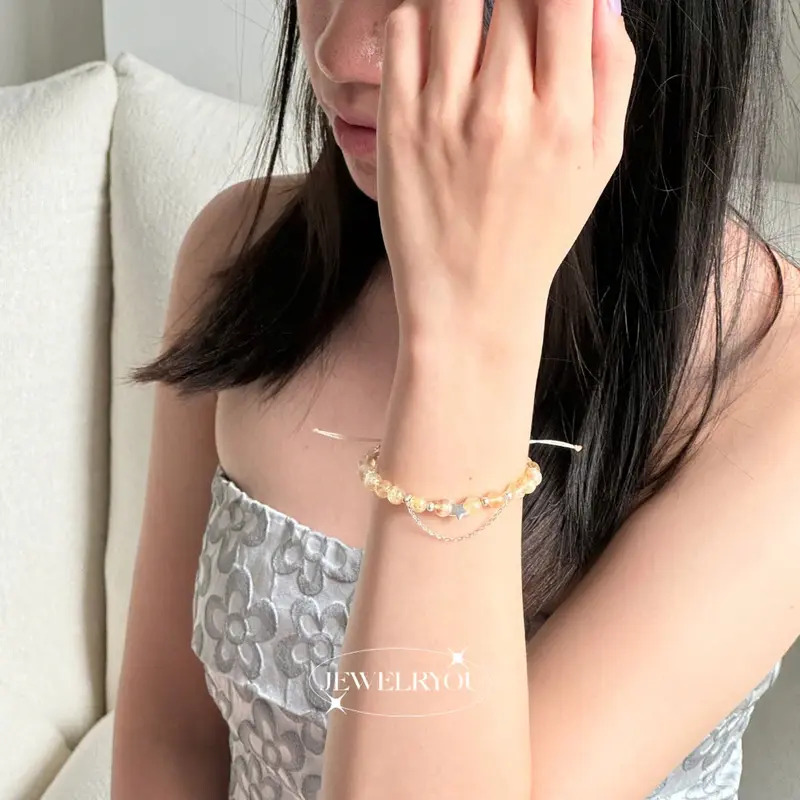 Vòng tay charm sao bạc ci-trin Jewelryou đá năng lượng tài lộc công việc may mắn - Jew39 4