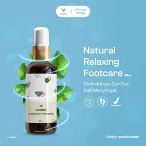 Avero Relaxing Footcare Mint  Parfum kaki - Mencegah Kaki Berkeringat & Menghilangkan Bau Kaki - BPOM - 60ml Perawatan