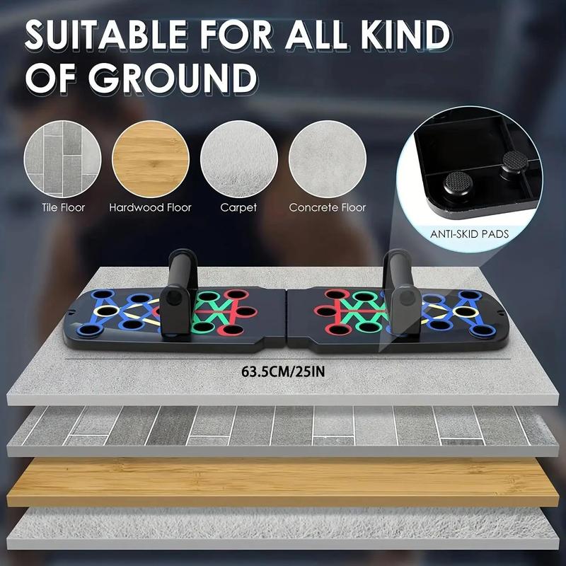 Product Introduction of Multi-functional Push Up Board, 1 Count Portable Folding Push Up Stand, Push Up Bar, Fitness Equipment For Home Gym Workout, Gymtok 12