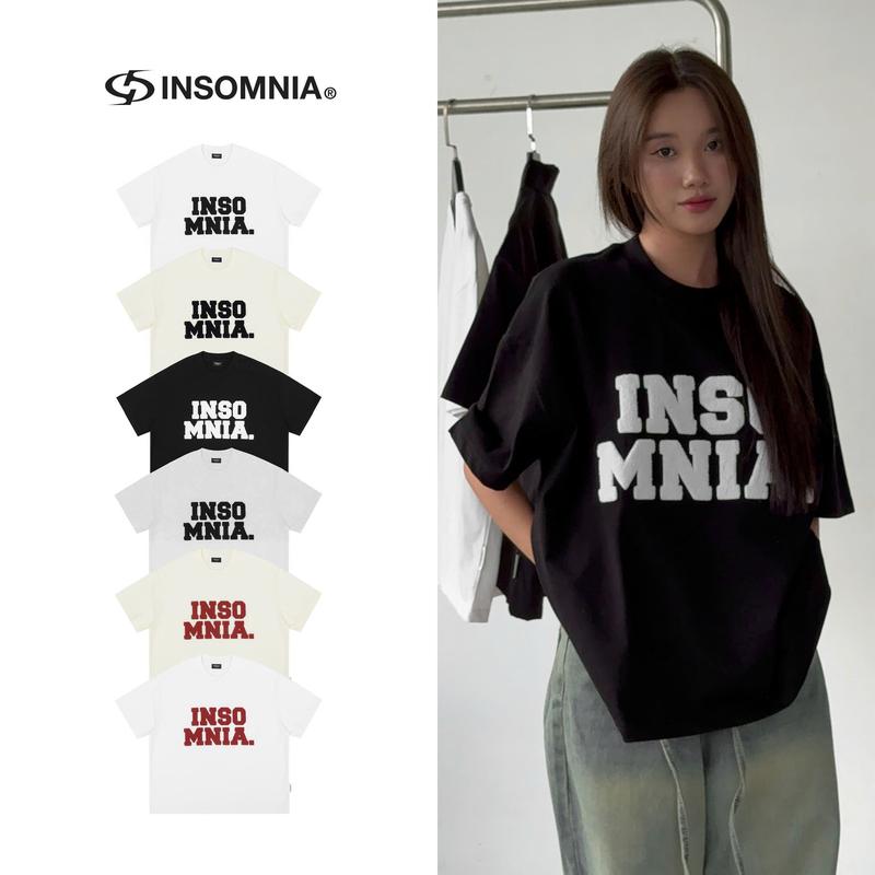 Áo Thun Boxy 280GSM Thêu Xù Ver 1 INSOMNIA Unisex Nam Nữ Cotton Local Brand - TS026