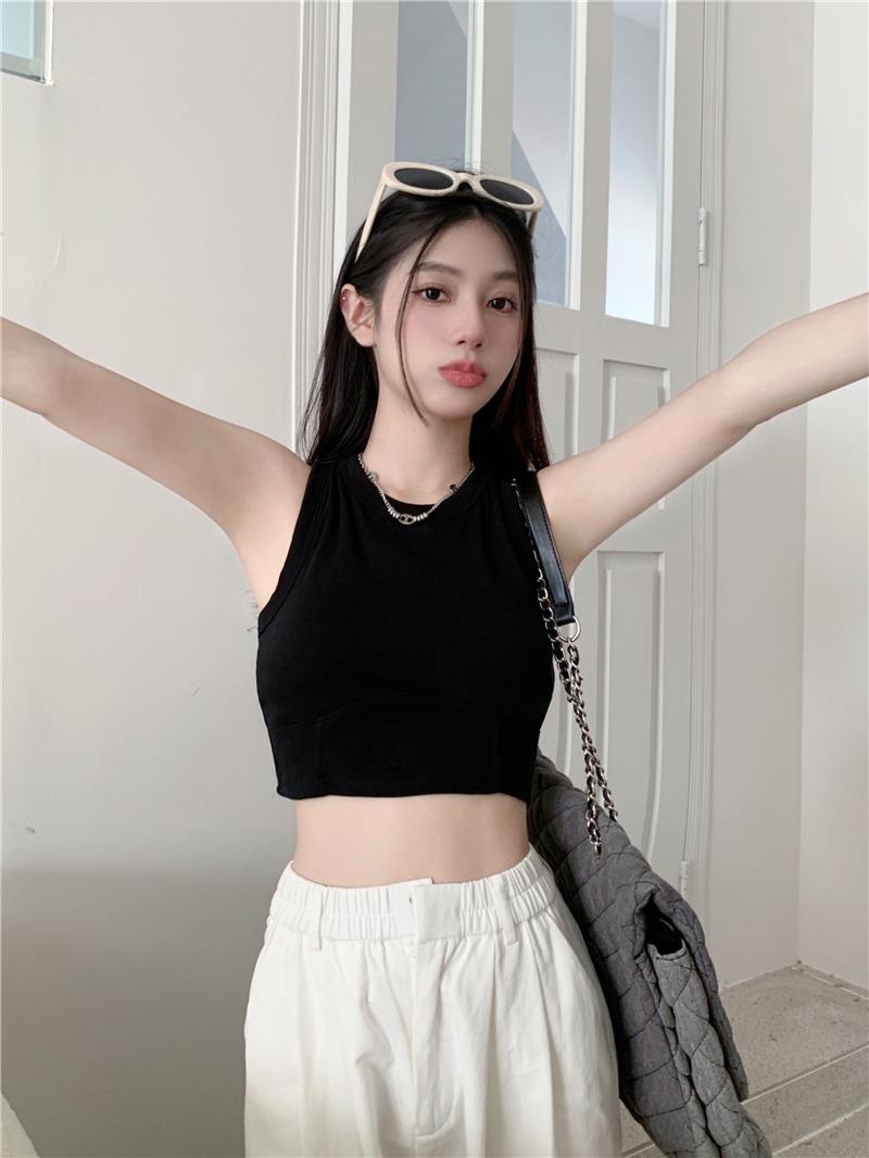 Product Introduction of Áo Ba lỗ Nữ Áo Croptop Cotton Mềm Mịn Kèm Mút Đệm Ngực Dáng Ngắn Siêu Hot Hàng QC Loại 1 Màu Đen, 5 Màu Kem Đệm Lót Women Thun áo croptop cóáotrong 13
