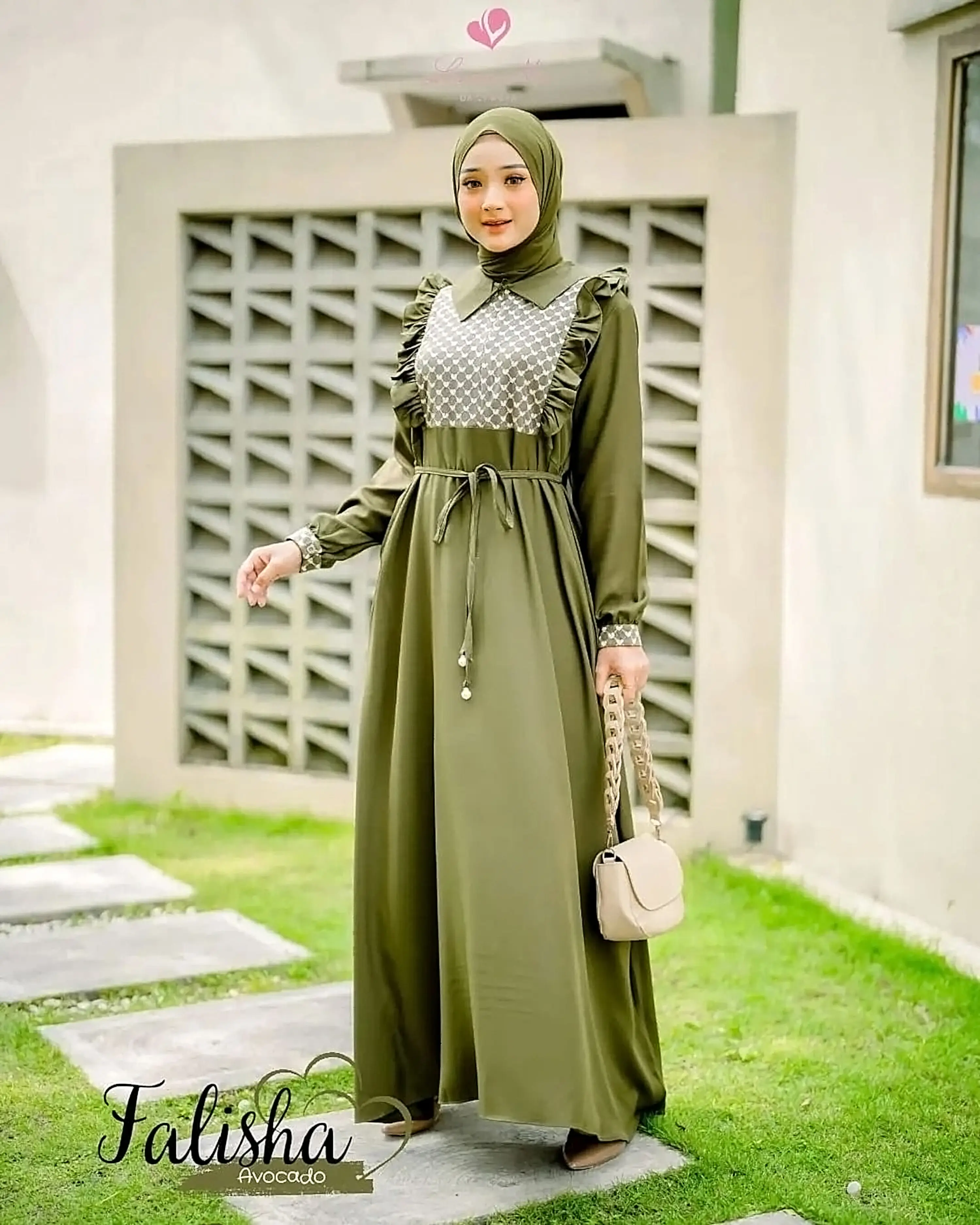 FELISHA Dress Wanita Terbaru Viral Bahan Shakila Variasi Resleting Depan Polos Gamis Ibu Muslim Nyaman Panjang Menyusui Lebaran