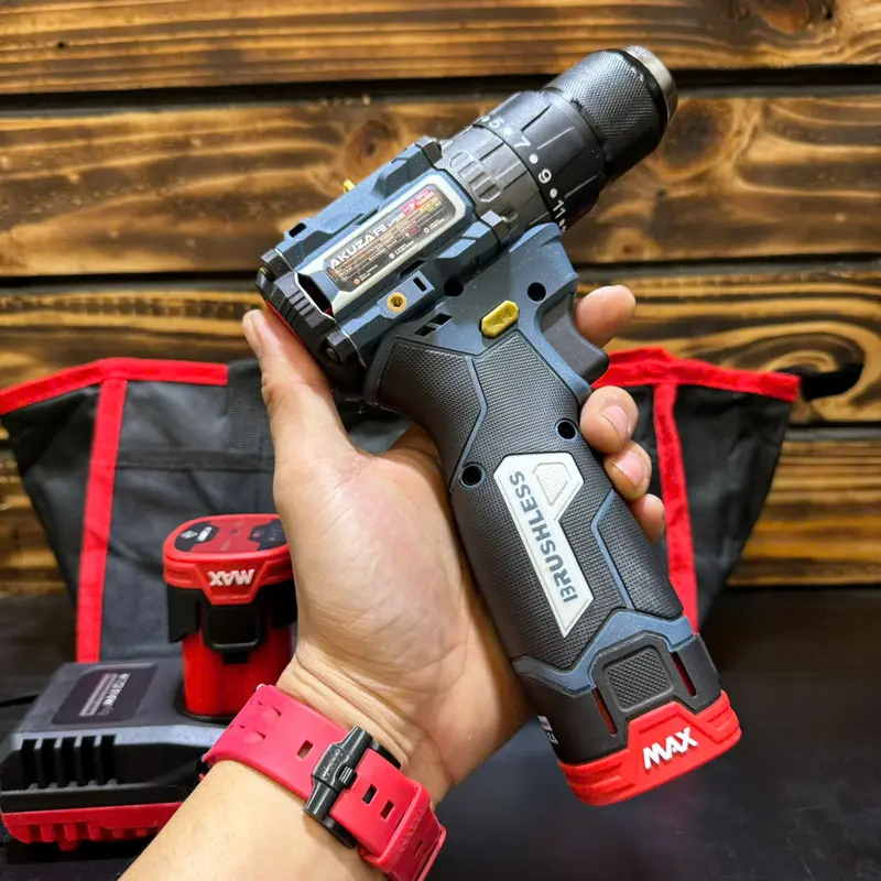 [TẶNG VỈ VÍT 7CT] Máy khoan pin Akuza F0 có tính năng Anti Kickback ATC- Tạo sung 3 cấp  -Đầu 10li- lực siết 60N.m, vòng tua lên đến 2000v/p mẫu mới nhất 3