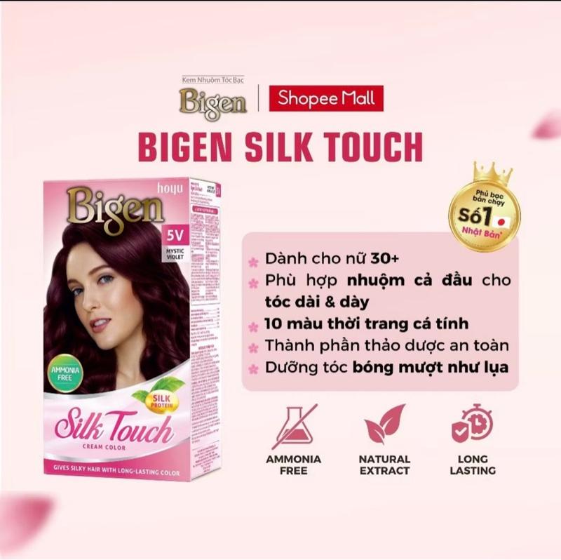 Product Introduction of ￼Thuốc Nhuộm Tóc Phủ Bạc Bigen Silk Touch Dạng Kem, Thuốc Nhuộm Thảo Dược Dưỡng Tóc Dài Và Dày 135ml 38