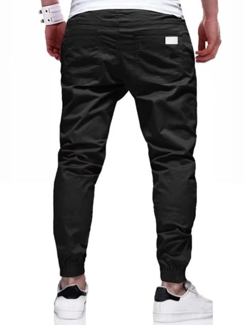 Product Introduction of Men's Drawstring Waist Pants, Regular Fit Casual Comfy Trousers for Work Business Outdoor, Men's Bottoms for Spring & Fall 2