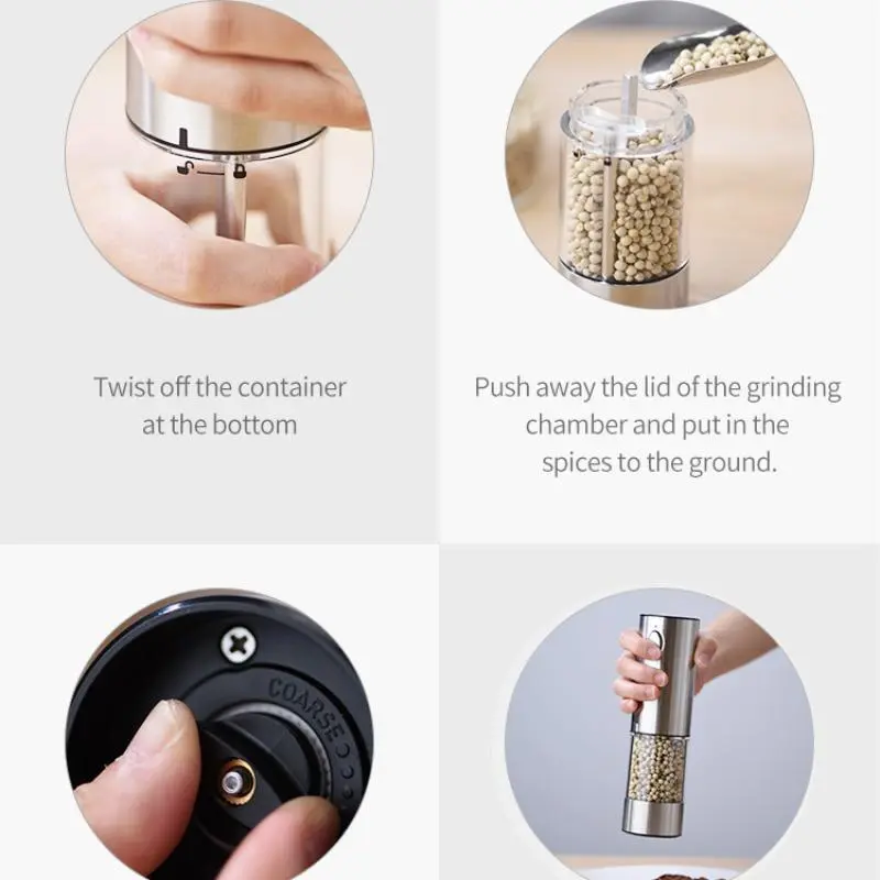 Electric Blender, Rechargeable Electric Salt & Pepper Blender, Household Kitchen Appliances for Daily Use 8