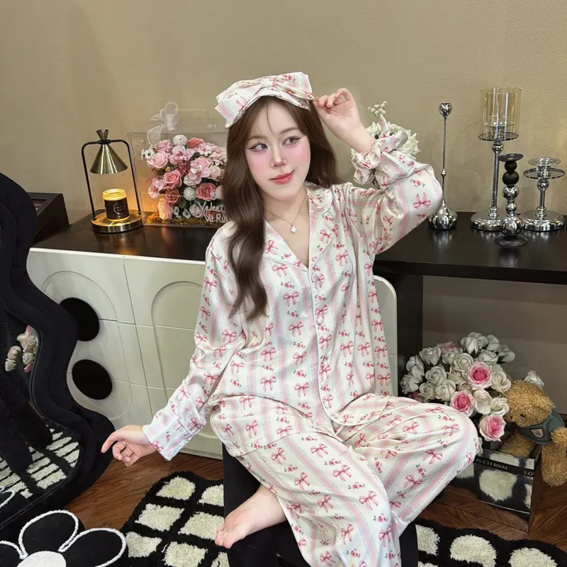 TT2 MÃ 12 Set Pijama Lụa Latin Mềm Mịn HÌNH HOẠT HOẠ  (40-75kg) 1