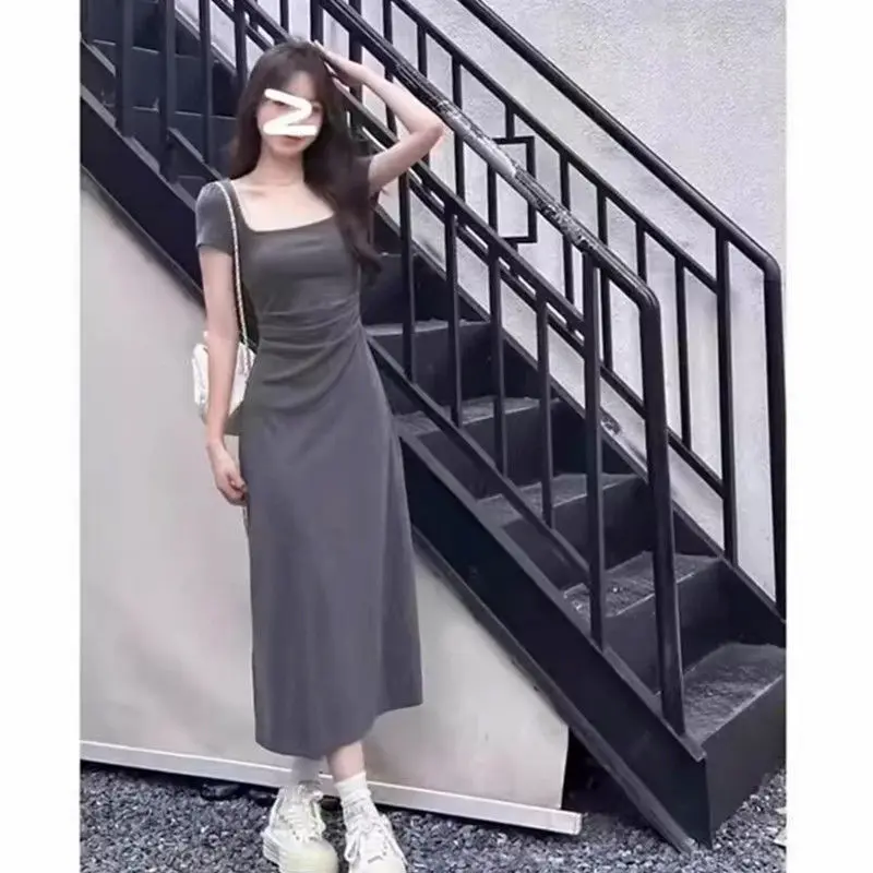 Váy Phong Cách Pháp, Dành Cho Phụ Nữ, Bộ Sưu Tập Mùa Hè, Hàng Mới Về, Dáng Rộng Rãi Và Bó Sát, Phong Cách Hàn Quốc Thường Ngày, Dễ Phối Đồ, Thời Trang, Thanh Lịch, Váy Dài Trung Bình