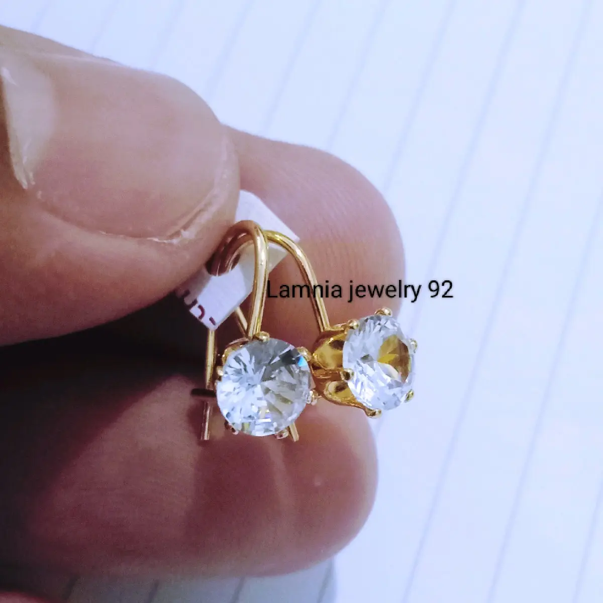 ANTINH WANITA DEWASA ANTING DESI Gold Perhiasan Permata Titanium