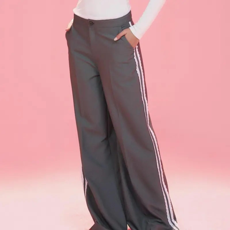 Quần Shebyshj cạp trễ ống suông rộng màu xám Chi Pu - Grey Over Pants 4