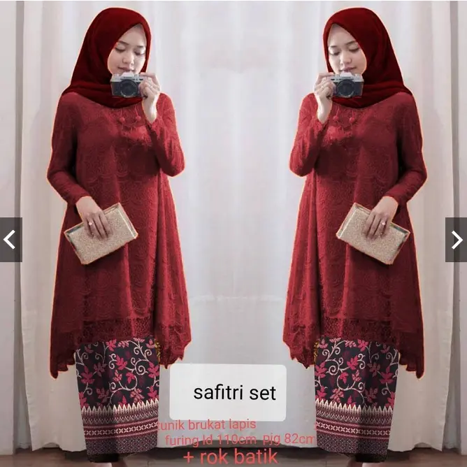 SET KEBAYA SAFITRI  / SETELAN BATIK KEBAYA SIZE XL 6