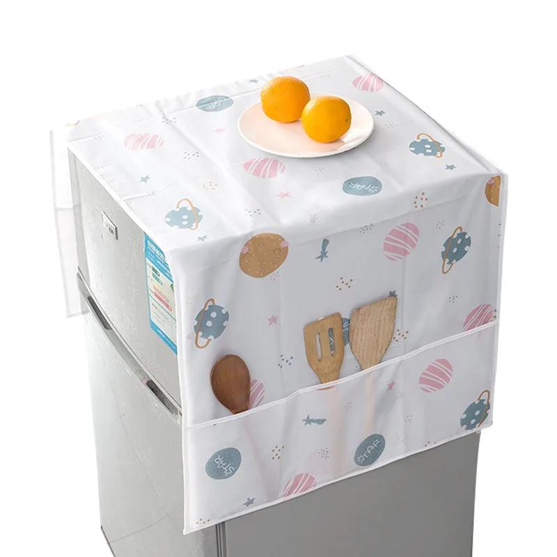 Tấm Che Tủ Lạnh, Chất Liệu Vải, Chống Thấm Nước, Chống Bụi, Thích Hợp Cho Tủ Lạnh Một Và Hai Cửa, Túi Đựng Đồ, Bảo Quản, Gia Dụng 4