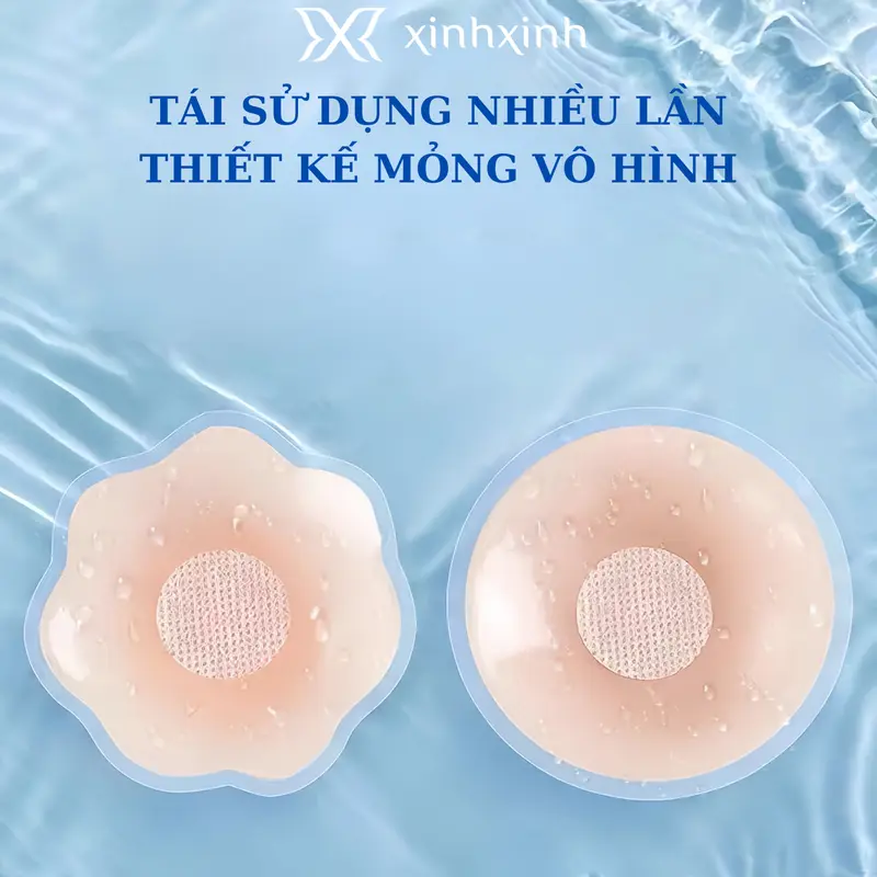 Hộp Miếng Dán Nhũ Hoa Silicon Tàng Hình Không Thấm Nước 3