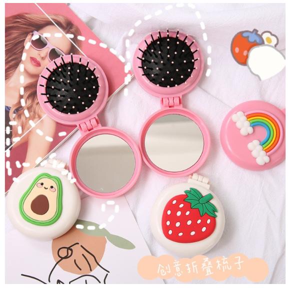 Gương Kèm Lược Gấp Gọn Dễ Thương