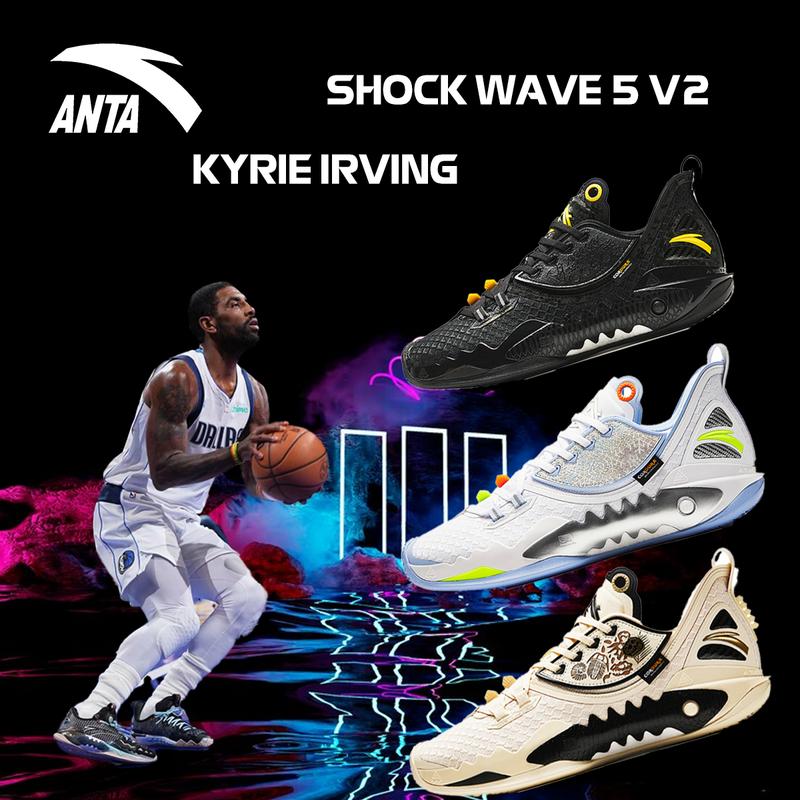 Giày Bóng Rổ Cổ Thấp Chuyên Nghiệp  Nam SHOCK WAVE 5.0 V2 NITROEDGE 1124A1106 |Giày Thể Thao Basketball Sneaker Outdoor, Indoor Chống Trượt,  Cân Bằng, Chống Va Đập Bảo Hành Chính Hãng Anta
