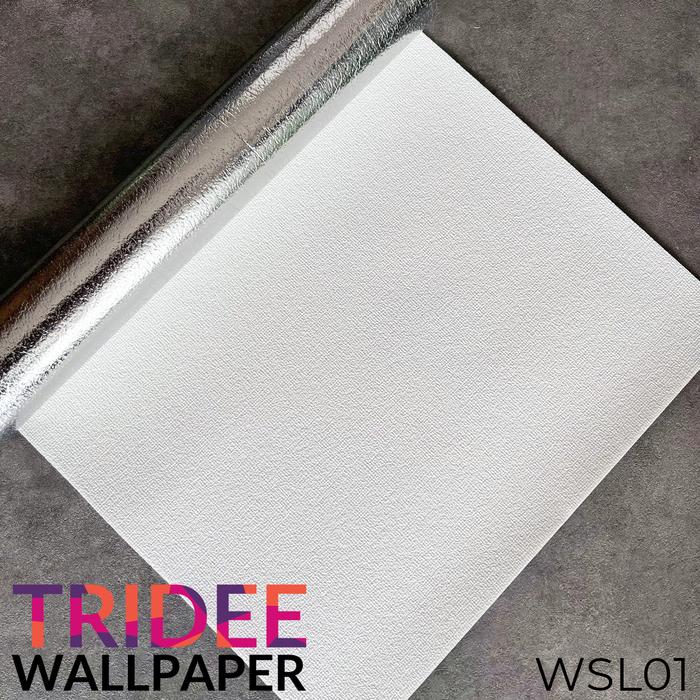Gambar Wallpaper Linen Roll | Wallpaper Dinding Stiker | TRIDEE WALLPAPER | 50x300CM - Putih dari Tridee Wallpaper Kota Administrasi Jakarta Barat 4 Tokopedia