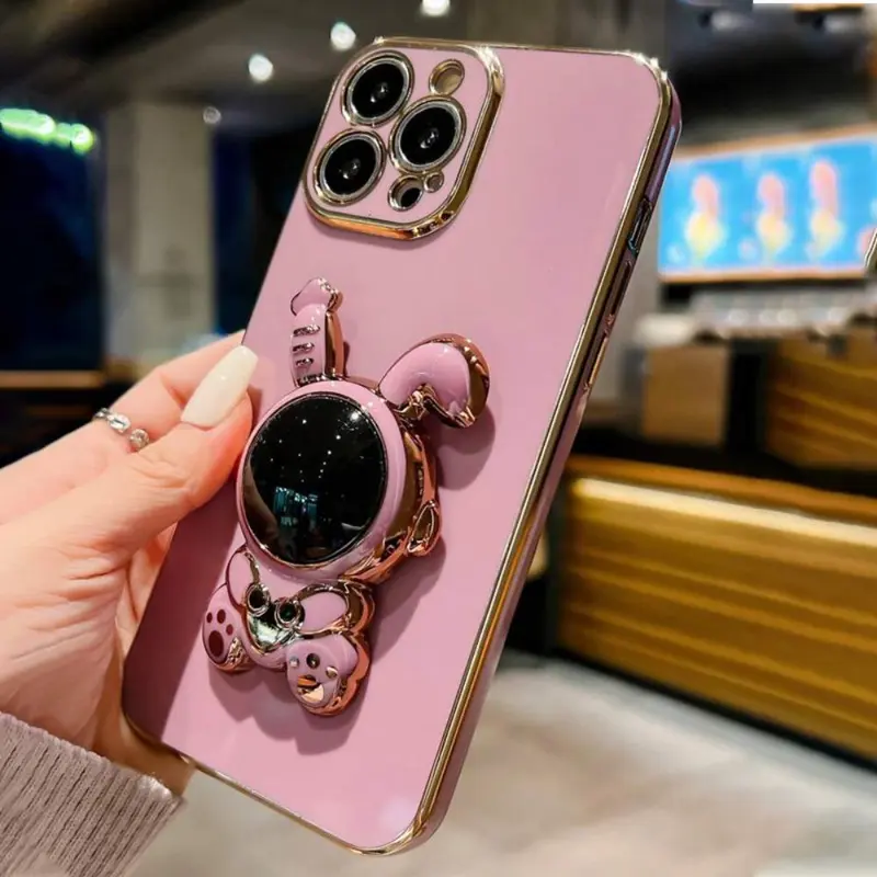 Phone Case with Cartoon Design Stand, Anti-fall Fully Edged Mobile Phone Case, Shockproof Phone Cover for iPhone 15 Pro Max 14 13 Pro 12 Pro 2