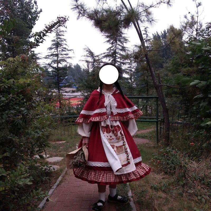 Product Introduction of Váy Lolita, Cô Gái Quả Mọng Lolita Mũ Đội Đầu Nhỏ Màu Đỏ, Bộ Sưu Tập Xả Hàng, Váy Phong Cách Nhật Bản, Váy Lolita, Trọn Bộ Cho Trẻ Em Lớn Hơn 8