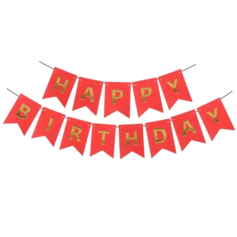 Banner Happy Birthday / Banner Ulang Tahun Segilima - Warna Warni 4
