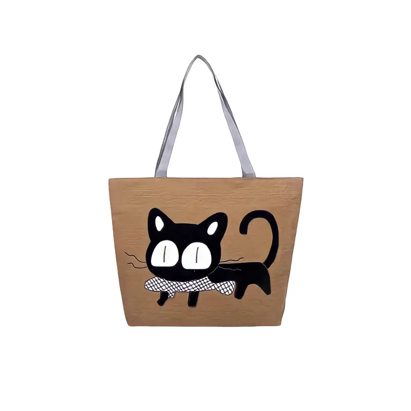 Tote Bag Wanita Resleting Semi Kanvas Model Felix (COD) Totebag 3