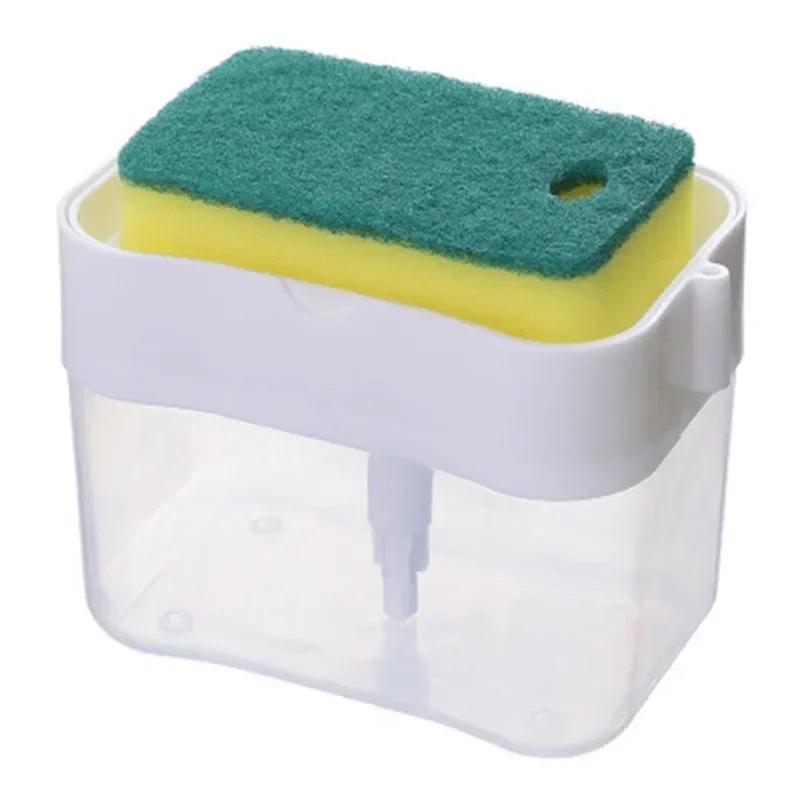 380ml Kitchen Sponge Dispenser Automatic Soap Dispenser Bottle for Detergent Liquid Dish Soap Dispenser Manual Soap Pump 2