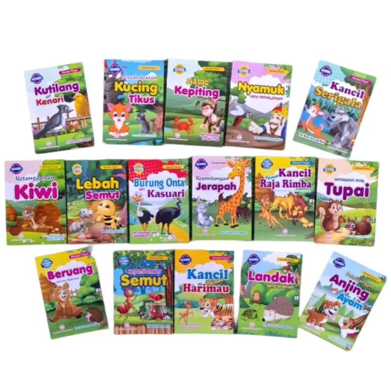 Paket 7 Buku Cerita Anak Bergambar Bilingual Dongeng Fabel Cerita Hewan Serba Jaya Surabaya Books