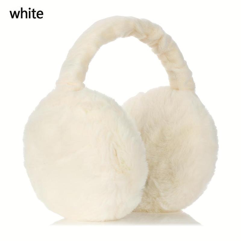 Product Introduction of Solid Color Plush Earmuffs, Soft Ear Warmer, Foldable Ear Muffs, Comfortable Coldproof Earmuffs for Winter Outdoor, Christmas Gift 7