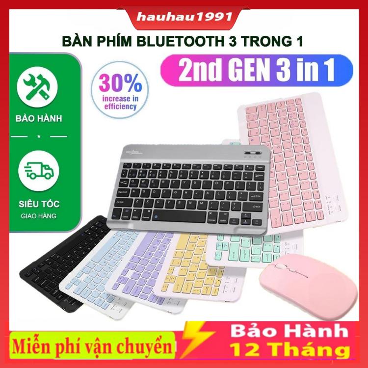  Bàn phím Bluetooth 10 inch Bluetooth 5.0 phạm vi kết nối hiệu quả 10 mét kèm theo chuột Bộ sản phẩm 