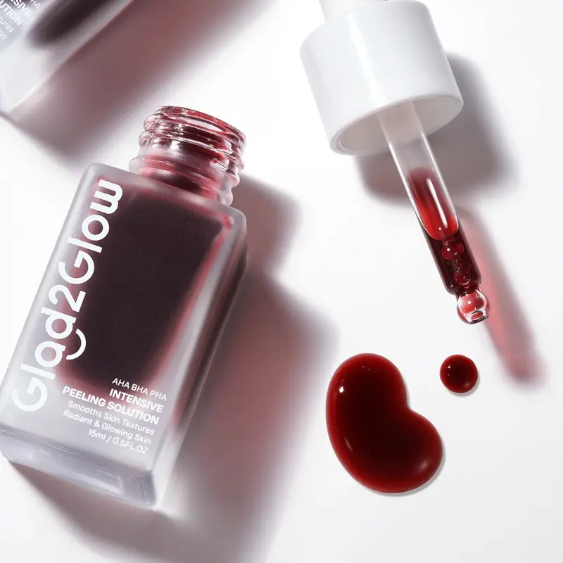 GLAD2GLOW AHA BHA PHA Intensive Peel Solution Serum Lactic Acid Serum Exfoliasi Wajah 5