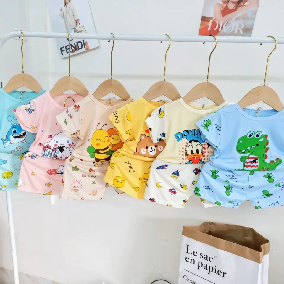 Bộ cộc thun lạnh bé trai bé gái
