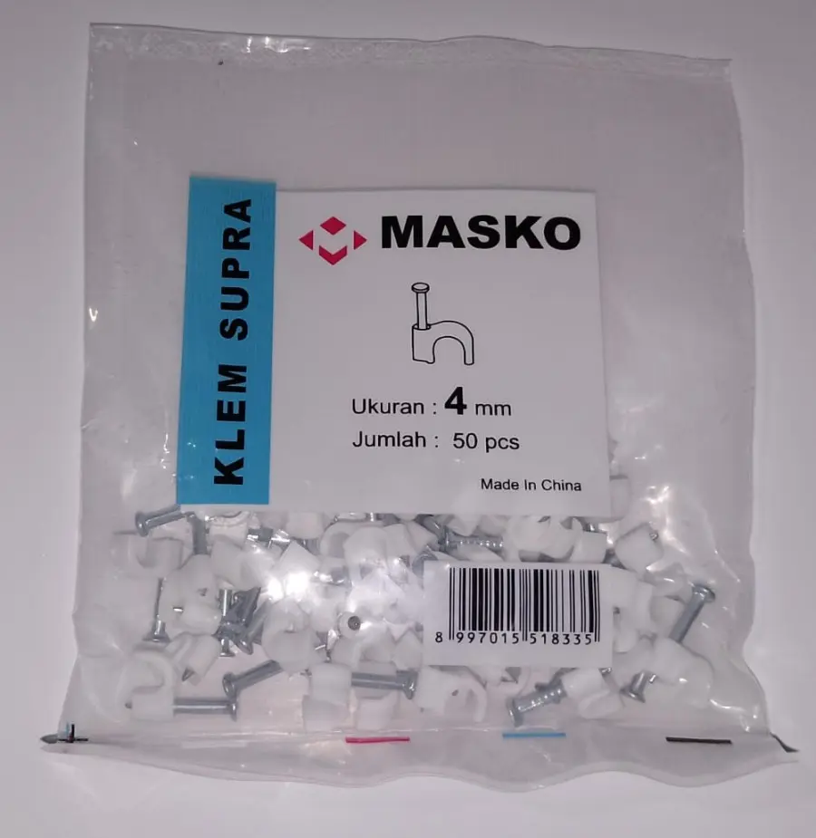 KLEM KABEL 4/5/6/7/8/9/10/12 MM KLEM PAKU BETON MASKO ISI 50 - 4MM