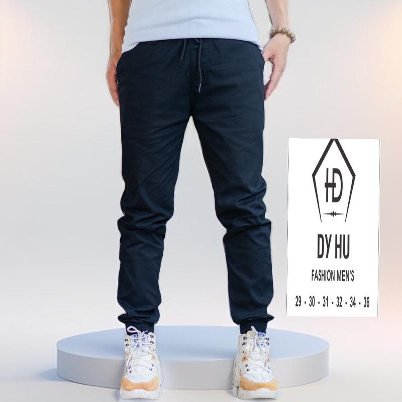 Quần Jogger Nam Kaki Cạp Chun Trơn Bo Gấu Vải Cotton Co Giản Cao Cấp 4 Túi Đồng Sport