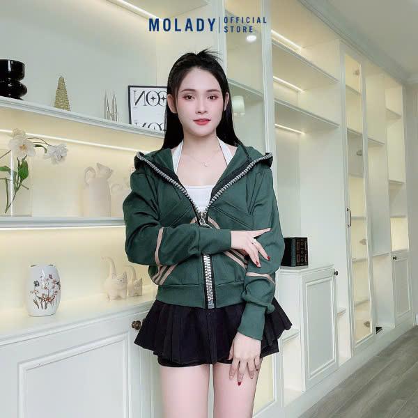 Product Introduction of Áo Khoác Nỉ Nữ MOLADY K432 Có Nón Thiết Kế Khoá Kéo Tiện Lợi Top Jacket 25