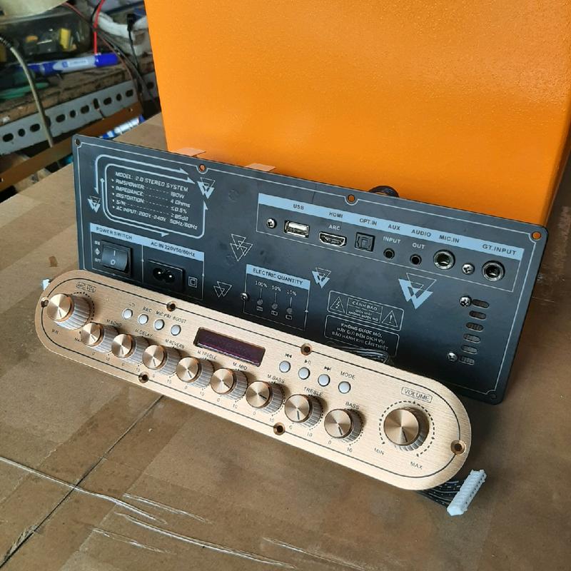  Mạch loa kéo K18 180w chuyên loa xách tay_Mạch có Echo Reverb Siêu Hay   Nút Nhôm   