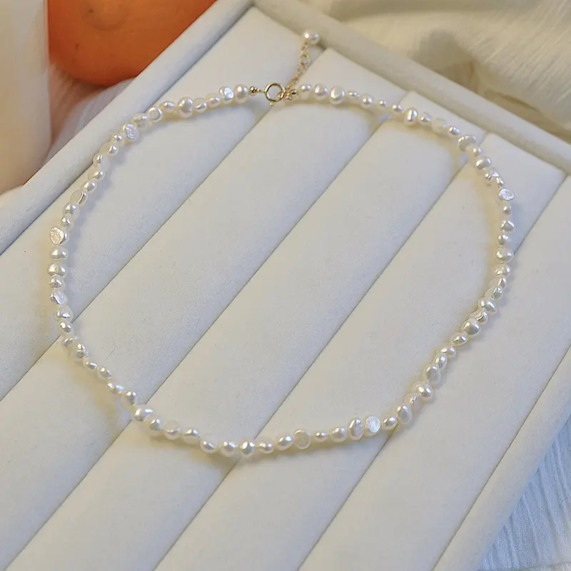 French Baroque Pearl Necklace Fashion Special-Interest Clavicle Chain Light Luxury Personality High Sense Accessories
